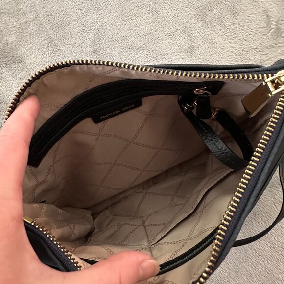 Michael Kors Jet Set Nylon Crossbody Purse Bag Navy Blue - Picture 7 of 8